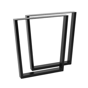 Black Furniture Legs Metal Table Leg,2PCS,H71 x W50cm