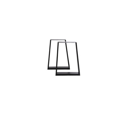 Black Furniture Legs Trapezoidal Metal Table Legs for Home DIY,2PCS,W29.5 x H 40 cm