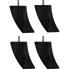 Black Furniture Legs Wood Replacement Feet
