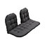 Black Garden Bench Cushion Outdoor Seat Pad and Back Cushion Set 110 cm x 48 cm