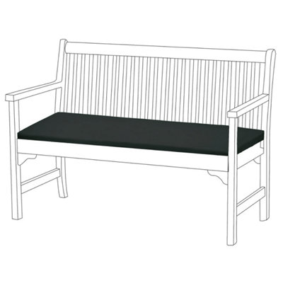 Black Garden Bench Seat Cushion Non Slip Comfortable Patio Bench Cushions Swing Cushions