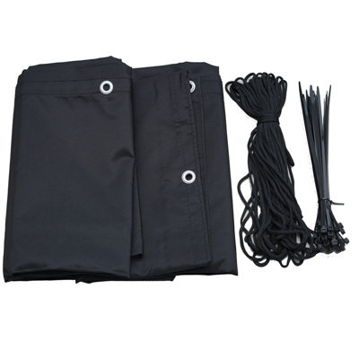 Black Garden Privacy Screen Net Fence Balcony Sun Shade Windbreak UV Panel Cover 0.75 x 6m - 6