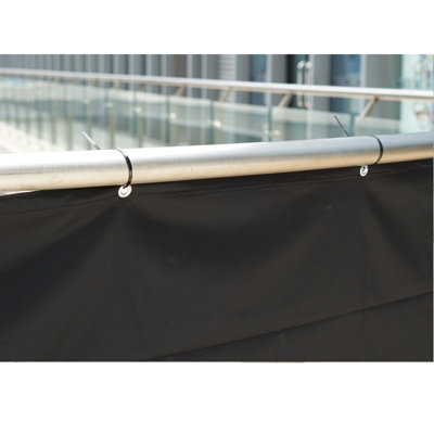 Black Garden Privacy Screen Net Fence Balcony Sun Shade Windbreak UV Panel Cover 0.9 x 3m - 5