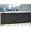 Black Garden Privacy Screen Net Fence Balcony Sun Shade Windbreak UV Panel Cover 1.2 x 3m