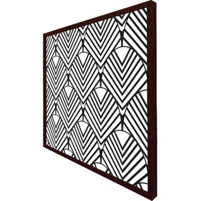 Black geometric decoration (Picutre Frame) / 30x30" / White