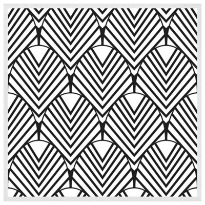 Black geometric decoration (Picutre Frame) / 30x30" / White