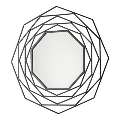 Black Geometric Wall Mirror - SE Home