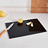 Black Glass Worktop Saver Kitchen Chopping Cutting Utensil Board