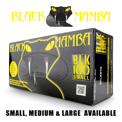 Black Gloves Workshop Nitrile Glove Box of 100 Small