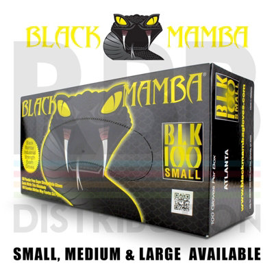 Black Gloves Workshop Nitrile Glove Box of 100 Small
