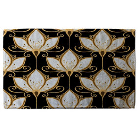 Black& Gold Floral Pattern (Bath Towel) / Default Title