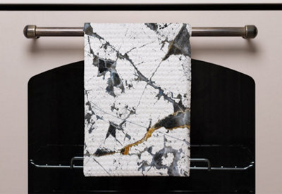 Black & Gold Marble (Kitchen Towel) / Default Title