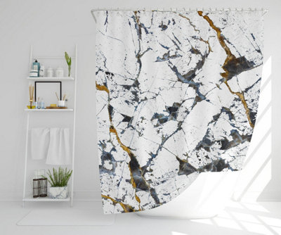 Black & Gold Marble (Shower Curtain) / Default Title Price Comparisons | Compare The Build