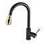 Black Gold Retractable Commercial Pull out Kitchen Tap Mixer Tap Faucet