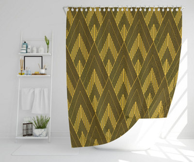 Black & Gold Striped Triangles (Shower Curtain) / Default Title Price Comparisons | Compare The Build
