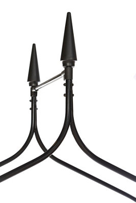 Black Gothic Metal Garden Arch Plant Rose Trellis Support - 6