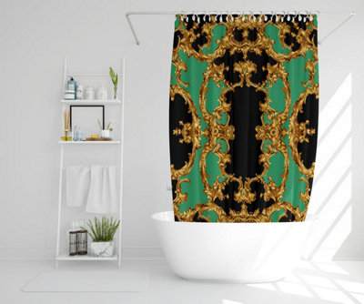 Black & Green Baroque (Shower Curtain) / Default Title Price Comparisons | Compare The Build