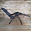 Black & Grey Anti Gravity Garden Chair Ergonomic Outdoor Sun Lounger Relaxer