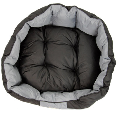 Black Grey Waterproof Dog Bed Large