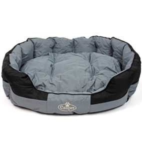 Black/Grey Waterproof Dog Bed XXL