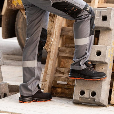 Black Hammer 2292 Men's Safety Trainers Lightweight & Breathable Soles Work Shoes Designed for Style and Comfort S1P SRC (14 UK)