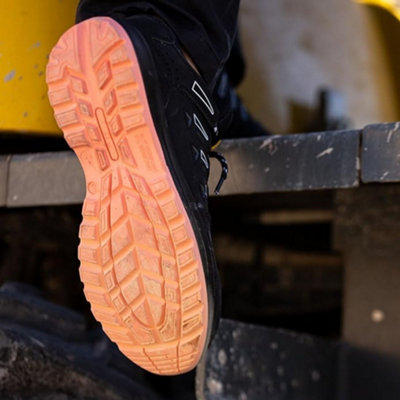 Black Hammer Betsy Lightweight Safety Trainers Womens Composite Toe Cap Metal Free Non Slip Breathable S1P SRC Work Shoes (4 UK)