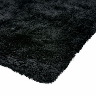 Black Handmade , Luxurious , Modern , Plain , Shaggy , Sparkle Easy to ...