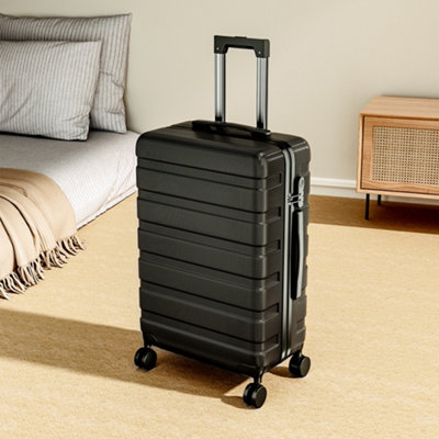 Black Hardshell Rolling Luggage Trolley Travel Case, 20