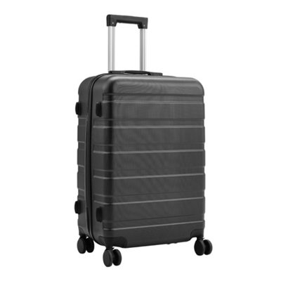 Black Hardshell Rolling Luggage Trolley Travel Case, 28"