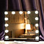 Black Hollywood Makeup Vanity Mirror with 13 LED Bulbs Dimmable 50cm W x 10cm D x 42cm H