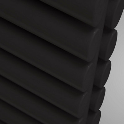 Black Horizontal Double Panel Radiator 590mm x 1780mm