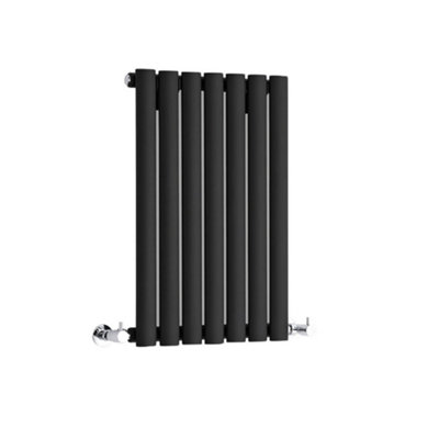 Black Horizontal Single Panel Radiator 635mm x 413mm