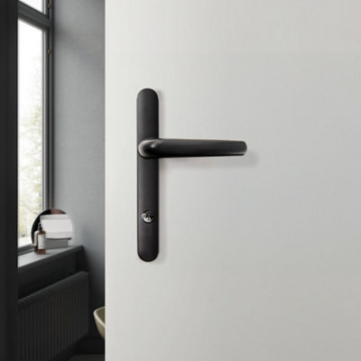 Black Internal Door Handle Set  Aluminum Alloy Lever Door  Handles with Screw KitL 220mm 1 Pair