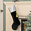 Black Kensington Velvet Xmas Tree Decoration Christmas Gift Bag Christmas Stocking