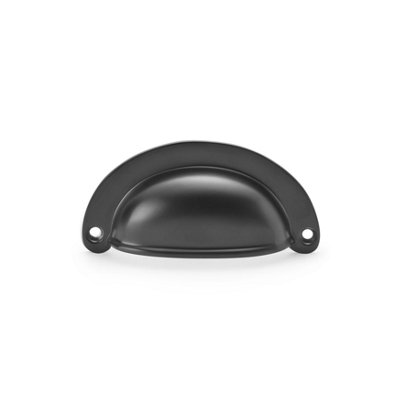 Black Kitchen Cabinet Cup Handle 70mm Hole Centres