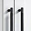 Black Knurled Cabinet T Bar Handle - Solid Brass - Hole Centre 320mm - SE Home