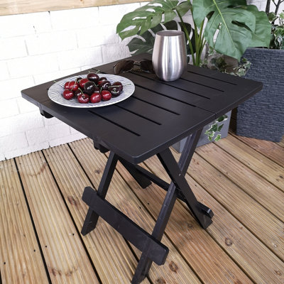 Black small garden deals table