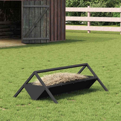 Black Livestock Feeding Trough 111 x 76 x 38 cm 1 pc
