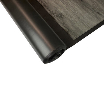 Black LVT Luxury Vinyl Click Underlay (1m x 15m Roll) Sound Insulation Underlayment