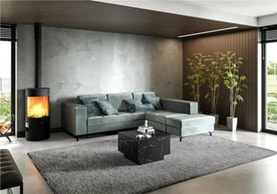 Black Marble Coffee Table Black Marble Effect Lift Up Storage Lamp Table Moon