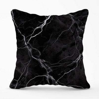 Black Marble Pattern Cushions 45cm x 45cm