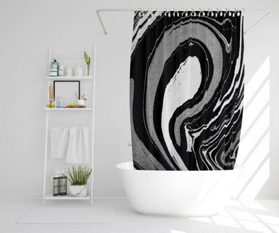Black Marbled Paint (Shower Curtain) / Default Title Price Comparisons | Compare The Build