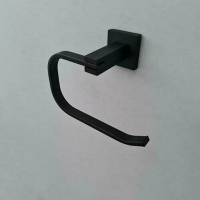 Black Matt Finish Wall Mounted Bathroom Soap Dish Holder Toilet Roll Holder - 6