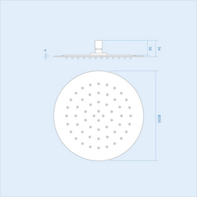 Black Matt Round Concealed Thermostatic Mixer Valve Hand Held Shower Set Temel - 4