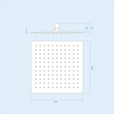 Black Matt Square Shower Head Concealed Thermostatic Mixer Valve HandHeld - 8