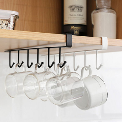 6 Hook Wall Mount Mug and Pot Rack