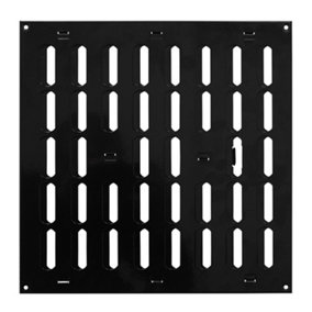 Black Metal Air Vent Grille 300mm x 300mm with Shutter
