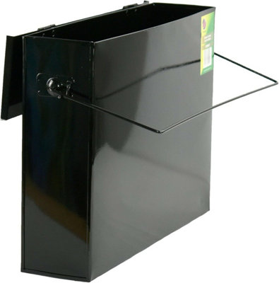 Black Metal Ash Carrier Fireplace Ash Bucket with Lid Hot Ash Container ...