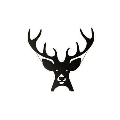 Black Metal Deer Toilet Roll Holder - 9