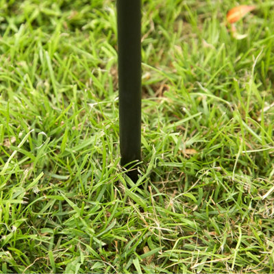 Black Metal Garden Arch 2.4M Decorative Climbing Plant Support Arch Obelisk
